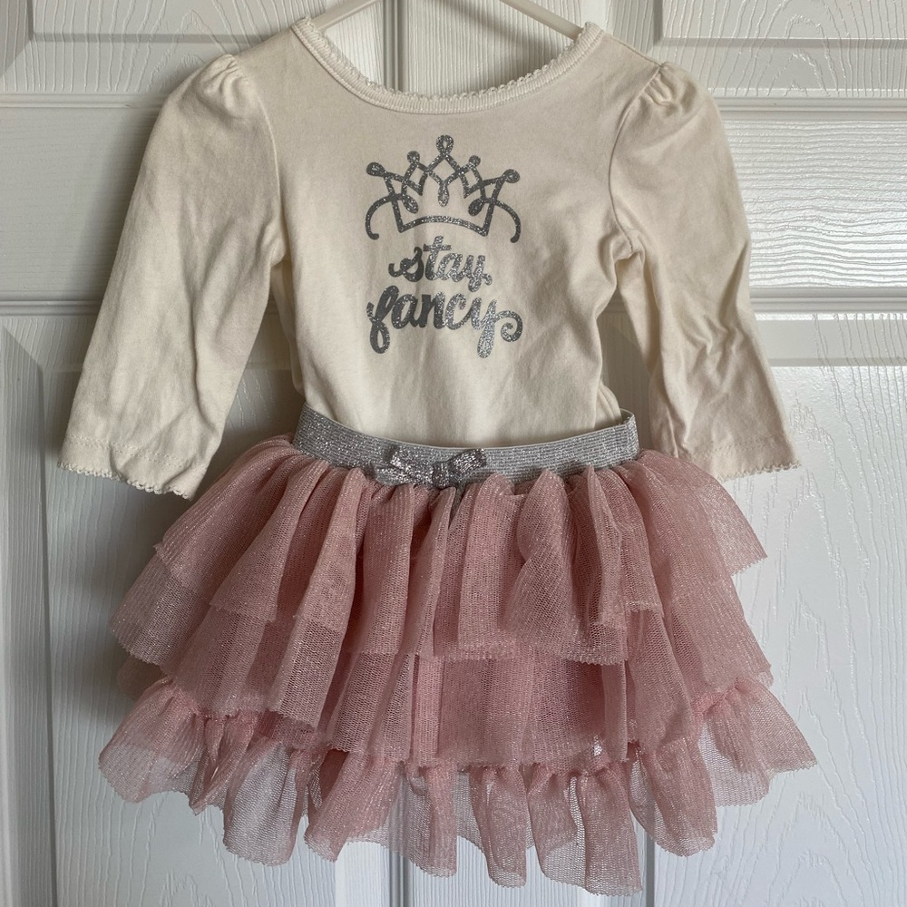 3/6 months baby girl Cherokee Onesie & Pink Tutu